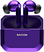 Amazon.com: Raycon 游戏蓝牙真无线耳塞,内置麦克风,低延迟,31 小时电池,充电盒带通话、文本和播放,蓝牙 5.0(数字紫色) : 电子