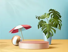 简约高端仿C4D风格电商促销空间感背景素材合集4 : 此组素材为矢量ai格式，支持无损缩放，请用AI ...