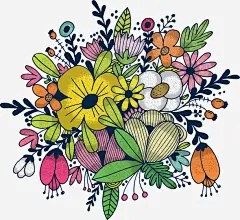 衬衫印花矢量图高清素材 聚集的花朵 花丛 花盆 衬衫印花 矢量图 免抠png 设计图片 免费下载