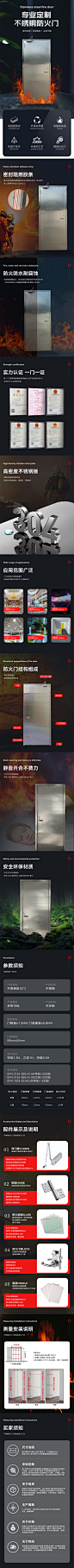 304不锈钢防火门厂家直销甲级乙级工程消防门定制钢质安全逃生门