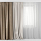 curtains and tulle 3d model max obj mtl fbx unitypackage prefab 1