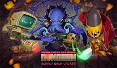 Steam 上的 Enter the Gungeon : “挺进地牢”是一款弹幕射击游戏，地牢探险者跟随一群生活颇为悲情且背负痛苦回忆的 同伴，设法通过射击、劫掠、翻滚躲闪等获得传说中地牢的终极宝藏：一把可以“抹去过 去”的枪，从而翻转他们的命运，拯救悲情人生。