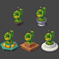 Topiary, benches (Playrix)