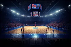 运动篮球馆投球篮筐图片摄影图