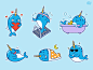 Narwhal 02 - Sticker Set