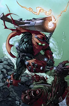 漫画英雄人物插画：再生侠Spawn(3)