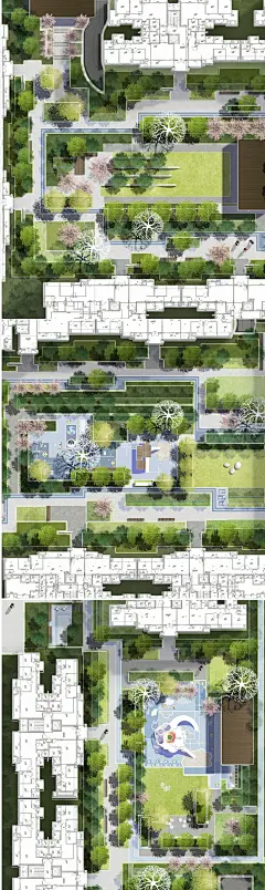 PS现代居住区景观彩平图psd素材2023住宅大区小区景观彩平psd素材-花瓣网