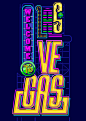 Las Vegas color neon sign Sin City Destroyed