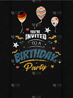 生日,色彩鲜艳,贺卡,华丽的,请柬,周年纪念,信函,模板,问候,复古