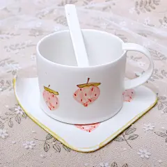 瓷多多 创意卡通手绘香蕉西瓜草莓柠檬马克杯陶瓷杯子牛奶咖啡杯