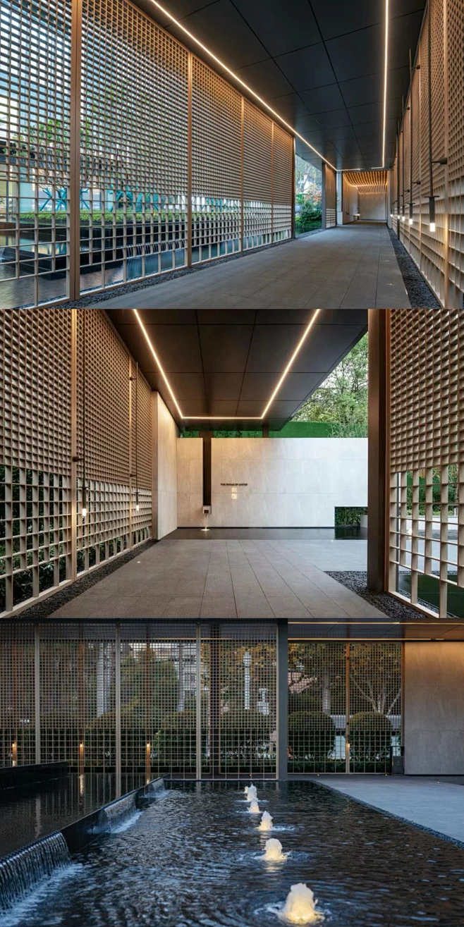 武汉能建长江华府 设计运用解构的手法，将光影廊架掩映在叠级水景和树影叠翠之中，打造多维度立体空间。栅格连廊经过精心设计，呈现出独特的纹理和光影 ...
