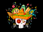 mexican themed skull food by Prajwal Krishna Kumar on Dribbble