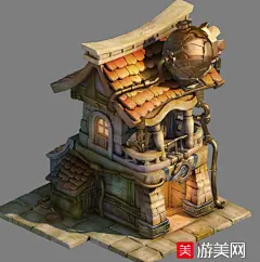 【新提醒】古代建筑场景卡通Q版可爱小房子3dmax模型下载-场景模型区 - 游美网