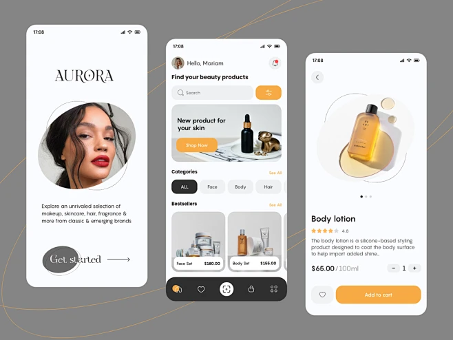Beauty Product eCommerce App app app design beauty app beauty product ...