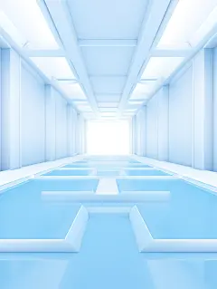 千库网_技术感白色浅蓝色空间电商背景6_背景编号6550158