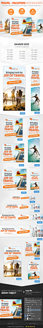 Travel - Vacation Web Banners - Banners & Ads Web Elements