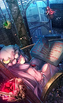 紅魔館 ~大図書館~ p站 二次元 插画 少女 头像 手绘 壁纸 东方project 幻想乡 帕秋莉 小恶魔