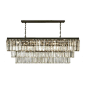 Gallery Odeon Crystal Fringe 12-light Rectangular Chandelier