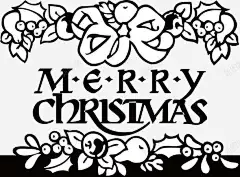 圣诞字体矢量图高清素材 CHRISTMAS MERRY 圣诞节 简笔画 艺术字体 黑色 矢量图 免抠png 设计图片 免费下载