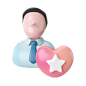 忠诚度 3D 图标