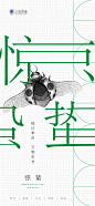 【源文件下载】海报 二十四节气  惊蛰  字体 昆虫 创意