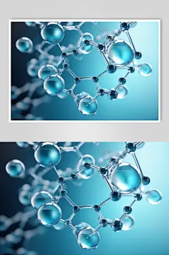 AI数字艺术医美液体泡泡分子3d医疗模型