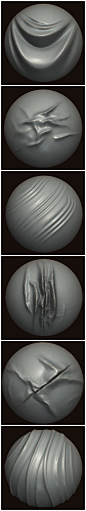 ZBrush雕刻zb床品被褥衣服装布料织物褶皱布折纹理zbrush笔刷 zbp格式 CG原画参考设定 次世代游戏角色场景笔刷