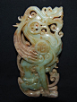 Rare Chinese Han Dy Old Jade Carved Strange Dragon figure Animal H 19.5 cm # 1