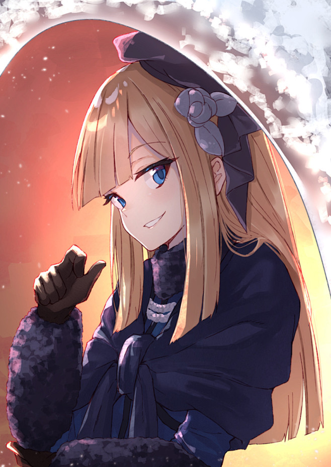 1girl bangs beret bl...