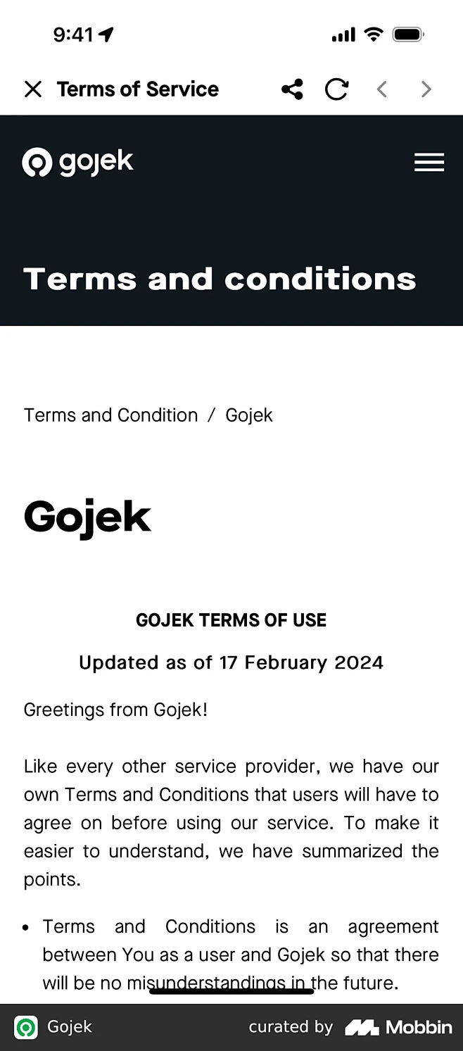 Gojek screen