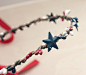 Blue Stars and Berries Hair Crown. red white blue, Hair Accessories, 4 of july, four, backyard wedding,  Twinkle.