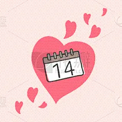 二月,历日,日历,14岁到15岁,可爱的,事件,贺卡,背景分离,信函,浪漫