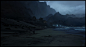 Lonely Beach | Digital Matte Painting by JadrienC