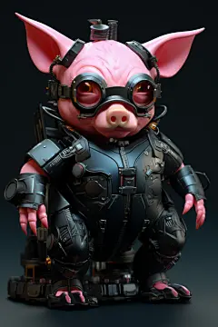 生肖猪创意立体十二生肖动物模型图片