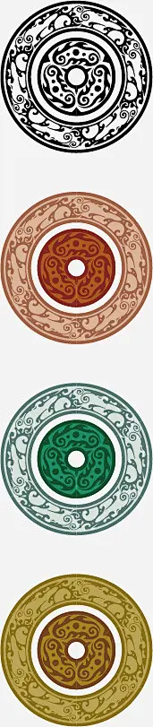 瓦当花纹矢量图高清素材 中国风 古典 瓦当花纹 矢量图 免抠png 设计图片 免费下载