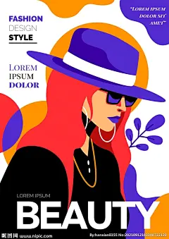 摩登时尚美女插画海报
