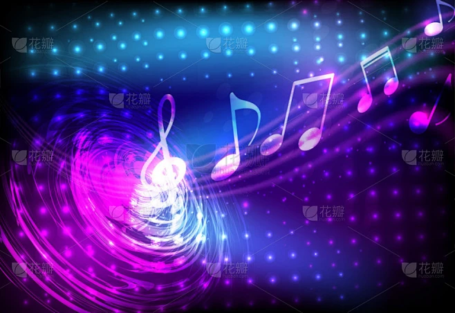 蓝色抽象音乐背景