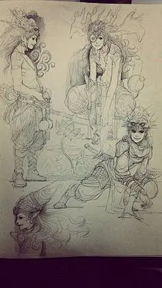 Chan筱的照片 - 微相册@植物系の小绿采集到手绘(1012图)_花瓣插画/漫画