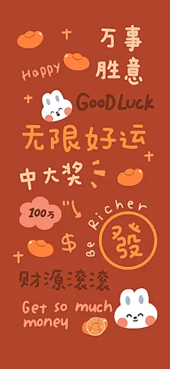 除夕去除烦恼 迎接希望
新年快乐哇
卡通 手机壁纸 文字 新年 cr：力力君