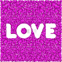 Happy Valentines day Love. Decorative heart backgr