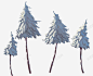 冬季大雪覆盖的松树 创意素材