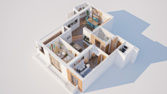 鞭老师采集到3D户型图