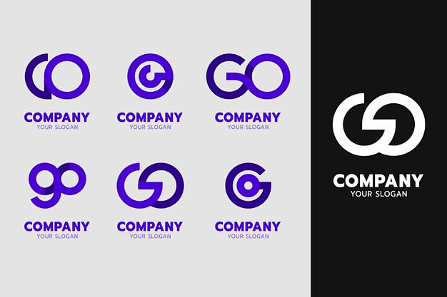 GO字母logo标志矢量图素材