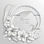 白色立体剪纸风花卉婚礼婚纱室内装饰海报背景AI设计素材ai444-淘宝网