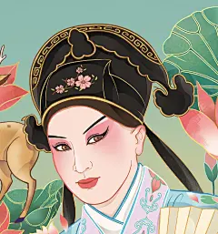 和酒×昆曲插画商业插画麻吉利亚 - 原创作品 -  -1