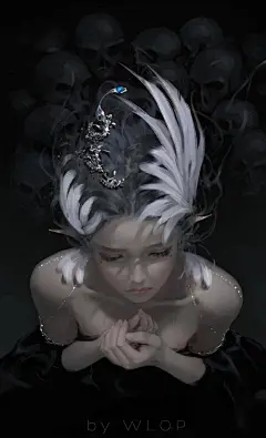 【画师：wlop】【人物】【CG】【手绘】【插画】【少女】【参考】【唯美】【无水印】【头像】