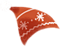 圣诞节彩铅质感可爱插画-毛线帽