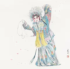 《贵妃》（一）&lt;br&gt;《贵妃》画得粲然逸古、丽情密藻，然而花瓣飘落，气息肃沉，隐喻红颜薄命、长恨绵绵。&lt;br&gt;——陈燮君