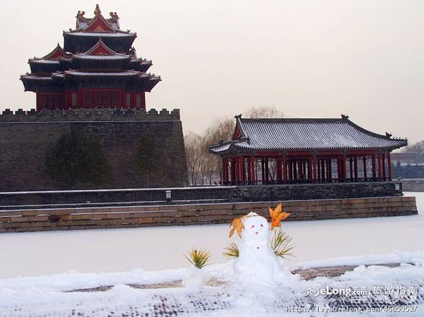 故宫 北京雪景   姗姗来迟的冬雪变成春...