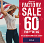 Factory Sale60% Off